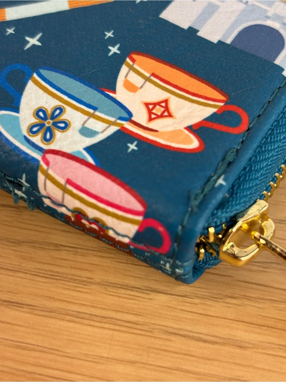 Disney Parks Attractions Minis Zip-Around Wristlet Wallet by Loungefly NWOT